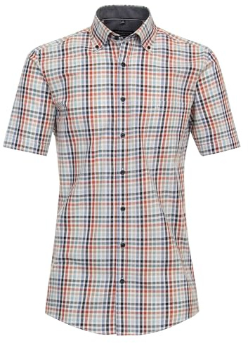 CASAMODA Freizeithemd Kurzarm kariert Comfort Fit