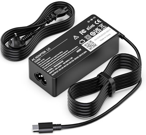 45W USB C Chromebook Laptop Charger, Type-C Power Supply Cable Adapter for HP, Dell, Lenovo, Acer, Asus, Samsung, Google, Widely Compatible With More Devices With Type-c Interface