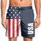 Herren-Badehose, kurz, schnelltrocknend, mit Netzfutter, modischer Trend, Amerikanische Flagge, USA, XXL
