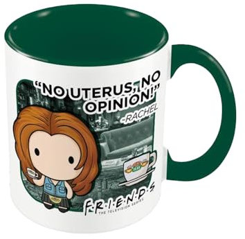 FRIENDS Pyramid International (Rachel Chibi) - Taza de cerámica interior verde de 315 ml, tamaño único