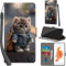 Haninsuze Cat Multi-Pattern Flip Wallet Phone Case for iPhone 6 Plus/6S Plus, PU Leather, 3 Card Slots, Wrist Strap, Stand View