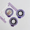 3PCS Flash Diamond Stick-On Phone Finger Ring Holder, Invisible Clasp for All Kinds of Mobile Phones (Purple)