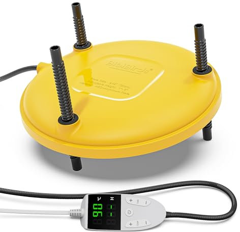 Temperaturregelung Wärmeplatte Küken, BibiBirds Mit Temperaturanzeige KüKen WäRmeplatte,Verstellbare Heizplatte 30*30cm, Geeignet für KüKen, HüHnerstall, Haustierheizung