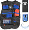 Absyrony Taktische Weste Jacke Kit, mit 1 Schutzbrille + 1 Gesichtsmaske + 1 Nachladeclips + 30er Schaumstoff-Darts + 1 Hand-Armband + 1 Dart-Beutel, Taktisches Westenset für Jungen und Mädchen