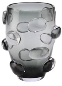 Gift Company Cashmere, Vase mit Glasnuggets, S(H19,7cm), grau, df, 16,5x19,7x16,5cm