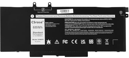 CSrose 68Wh 3HWPP Batterie pour Dell Latitude 5510 5511 5501 Serie für Inspiron 7706 2n1, 7506 2n1, 7500 2n1 Serie für Precision 3551 3550 3541 Serie 01VY7F 1VY7F 010X1J 10X1J 451-BCNS 4ICP6/56/77