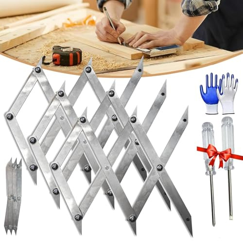 Picket Master Pro 3 Point Center Finder for Precise Measurements, 3 point center finder, Stainless Steel Center Finding Tool, Equally Spaced Points Measuring Tools for Woodworking (1pcs)
