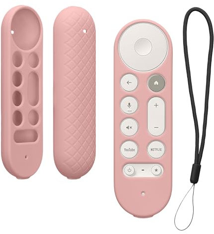 kwmobile Carcasa de Silicona Compatible con Google TV Streamer 4K Funda Mando a Distancia - Funda de Silicona Control Remoto - Rosa Palo