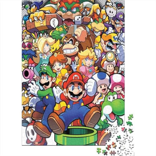 Super Mario Poster 1000-Puzzleteile PuzzleKann Stress LindernDas Unmögliche Puzzle Für Erwachsene Und Kinder100% RecyclingkartonGeeignet Für Erwachsene Und Kinder 1000pcs (75x50cm)
