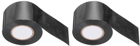 sourcing map 2pcs Artificial Grass Tape 2 x 16.4 ft Double-Sided Carpet Artificial Turf Rolls Seam Tape Extra Strong Self-Adhesive Turf Tape for Lawn Garden Carpet Connecting Outdoor, Black