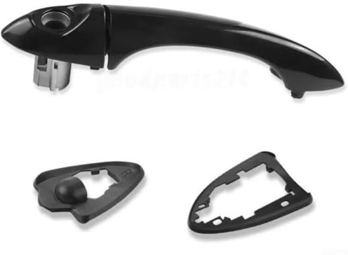 Vootnifig Front Right Outer Door Handle Gloss Black Driver for BMW X5 E53 Side Exterior Replacement Part for 2000-2006 Models