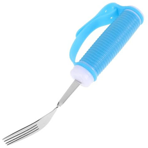 WEKADRIN Cuillère Adaptative Antitremblement pour Personnes Âgées et Handicapées, Manche Ergonomique, Acier Inoxydable, pour Autonomie lors du Repas