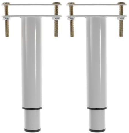 PartyKindom Pieds de Lit Réglables en Fer Blanc 2pcs Support Cadre de Lit Robuste Hauteur 18-33 Cm pour Sommier et Meuble Pratique et Bien Conçu
