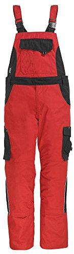 FHB Latzhose Eckhard Größe 54, rot / schwarz, 130630-3320-54
