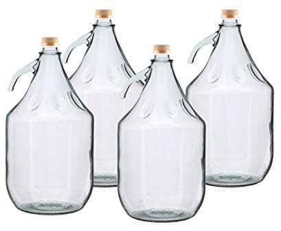 SET 16tlg FLASCHE GÄRBALLON + STOPFEN + GÄRRÖHRCHEN + SCHRAUBVERSCHLUSS 5L BDG5Z