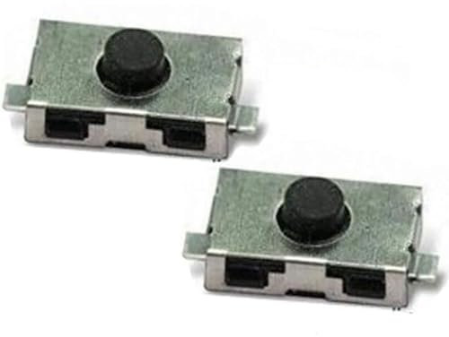 Topalli-Lot 2 Boutons + 1 pile Cr2016,Micro Interrupteur Clé Télécommande Compatible avec Peugeot 206 107 207 307 406, Citroen C1 C2 C3 C4 Xsara Berlingo,Toyota Opel Compatible avec Renault Clio 2