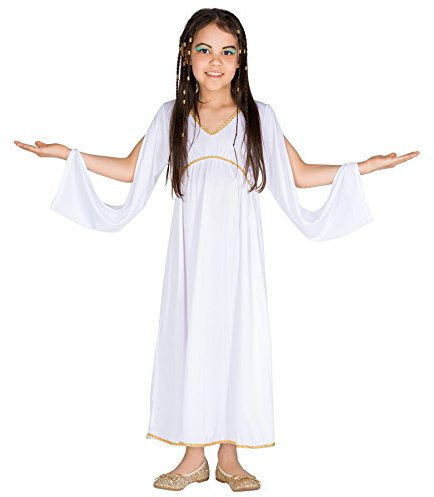 dressforfun tectake Mädchen Kostüm griechische Prinzessin | Wundervolles und anmutiges Kleid | Goldene Bordüre am Kragen (5-7 Jahre | Nr. 300371)