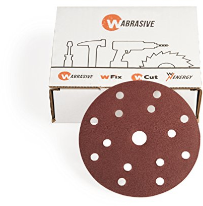 Wabrasive Exzenterschleifer Schleifpapier 150mm Klett | 50 Stk Körnung 180 | Kompatibel zu Schleifpads