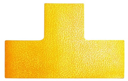 Durable 170004 Parking Space Marker in T form, Self-Adhesive and Abrasion-Resistant, RAL 1003 Signal Yellow