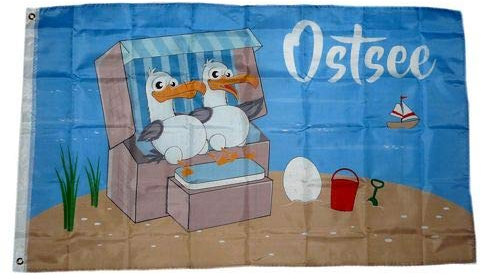 Fahne/Flagge Ostsee Möwen 90 x 150 cm