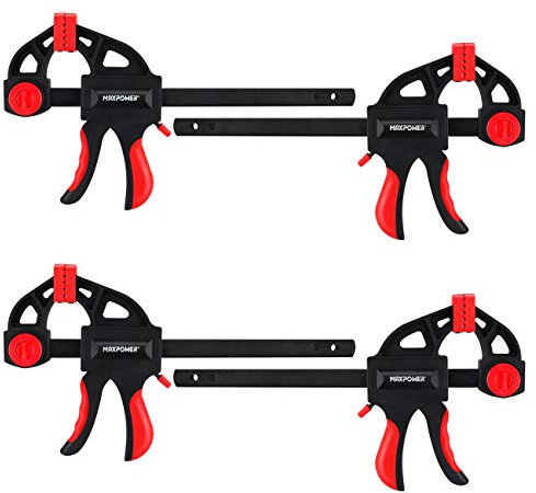 MAXPOWER 4-tlg. 150 mm 6-Zoll-Ratschenschraubenklemme für Holzarbeiten Modellbau-Stabklemmensatz