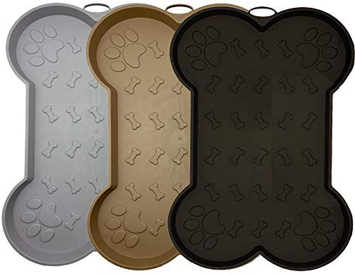 Pet Dog Spill Proof Pet Feeding Mat Tray Anti Skid Feet Dog Food Bowl Mat for All Puppies & Doggy (Blue)