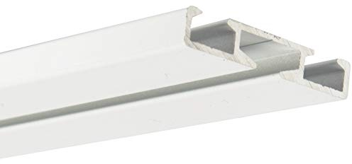 Bestgoodies Aluminium Vorhangschiene Weiß -1/2 Lauf - 90cm