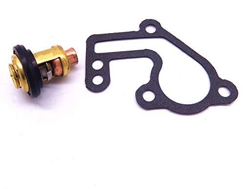 Bootsmotor 6F5-12411-01 6F5-12411-02 6F5-12411-03 Thermostat und 682-12414-A1 Dichtung für Yamaha 9,9 PS 15 PS 25 PS 30 PS 40 PS Außenbordmotor, 60 PS ℃/60.0 0°C, 18-3625 für Sierra Marine