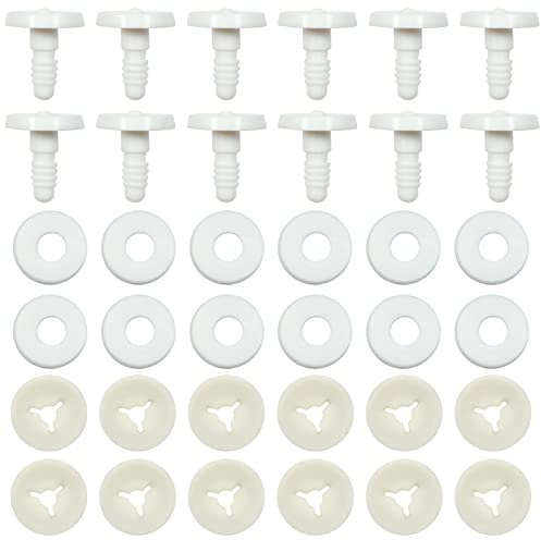 TOAOB 20 Sätze 25mm Puppen Gelenke Teddygelenke Weiß Kunststoff Puppengelenke Tiergelenke Gelenkscheiben DIY Puppe Herstellung Zubehör für Marionette Häkeltiere Bastelbedarf