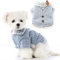 Haustier Hundepullover Katzen Hund Winter Warmer Dick Sweater Katzenpullover Haustiermantel Welpen Katze Ärmel Kleidung Kostüm Bekleidung für Kätzchen Kleine Mittelgroße Hunde Bichon Blau (L)