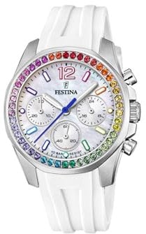 Festina Damen Analog Quarz Uhr mit Gummi Armband F20610/2