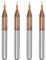 sourcing map 4 Stück Schaftfräser CNC Fräser Titanbeschichteter Wolframkarbid Gravierfräser Satz für PCB Kunststoff Holz 0,3 mm x 1,5 mm