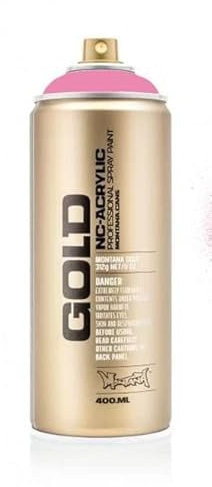 Montana Gold - Acrylic Spray Paint (Shock Pink Light S4000) Semi Gloss - All Purpose for Wood, Metal, Concrete, Glass and DIY 400ml Can