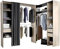 Vente-unique-Eckkleiderschrank Kleiderschranksystem - B. 164/214 cm - Eichefarben & Anthrazit - GONTRAN