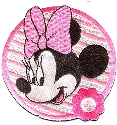 Comercial Mercera Disney © Minnie Mouse Blume 2 - Aufnäher, Bügelbild, Aufbügler, Applikationen, Patches, Flicken, Zum Aufbügeln, Größe: 7 x 7 cm
