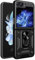 RankOne La Funda para Teléfono Samsung Galaxy Z Flip5 / Samsung Galaxy Flip 5 2023 (6.7 Inches) PC Anello Armor Push Window Anti Drop Carcasa - Negro