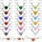 JNZLT Lot de 18 porte-clés en brique de construction - 18 couleurs - Cœur mignon - Cadeau créatif pour les couples - Boyfriend - Cadeau de style Lego, multicolore, S