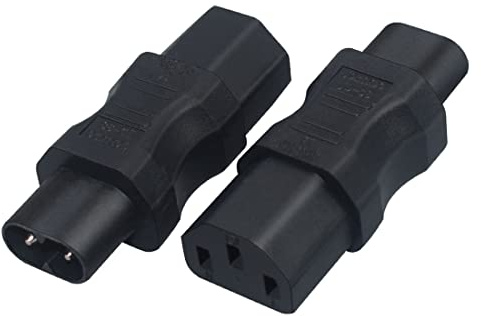 JORINDO IEC320 C8 to C13 AC Adapter Convertor,Figure 8 Male 2 pin Plug to C13 Female 3 Hole Socket Conversion Extension Converter，C8 to C13，for PDU/UPS/Display/Projector/Printer (C8 to C13)