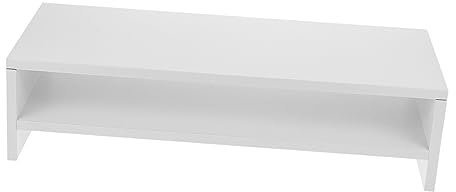 UKCOCO 1stk Desktop-Aufzug Computer-Booster-ständer Schreibtisch Holz Monitor Regal Computermonitorständer Für Den Schreibtisch Tv-Bildschirm Oberstes Regal MDF Weiß Büro Jahrgang Rahmen