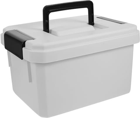 Mobestech Kasten Abgedeckter Erste-hilfe-koffer Aufbewahrungsbox Aus Familien-notfallbox Bastelbox Aus Kunststoff Erste-hilfe-behälter Hohe Kapazität Aufbewahrungskiste Plastik Reisen