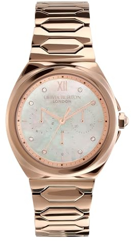 Olivia Burton Multi Zifferblatt Quarz Uhr für Damen Kollektion Lustre mit Edelstahlarmband
