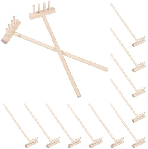 JOINPAYA 12pcs Sand Table Mini Rake: Mini Zen Sand Rakes Bamboo Rake Mini Zen Garden Rake Sets Decoration Meditation Ornaments For Home Office Table