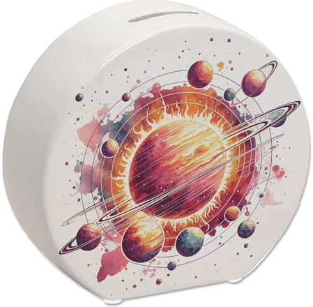 Sonnensystem Planeten Spardose Entdecke das Sonnen-System Weltraum-Erkundung Astronomie-Liebhaber Sterne Orbit-Muster Galaxie-Spareffekt