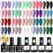 GELFAVOR Smalto Semipermanente, 24 Pezzi Viola Blu Verde Rosa Rosso Colori Smalti Semipermanenti per Unghie, Soak Off UV/LED Mini Smalto Gel Nail Art Manicure