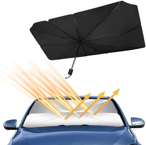 OTCPP Parasol Paraguas Coche para Hyundai Getz Reina Ioniq Bayon Elantra Veloster Tucson, Parasol Coche Delantero Parasol para Parabrisas de Coche, Protección UV y Calor Paraguas Parasol Coche