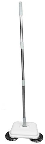 Manual Push Sweeper, Hand Push Sweeper Professional Efficient 360 Degree 2 in 1 Foldable Compact Wet Dry Dual Use Floor Mop for Hard Flat Floor