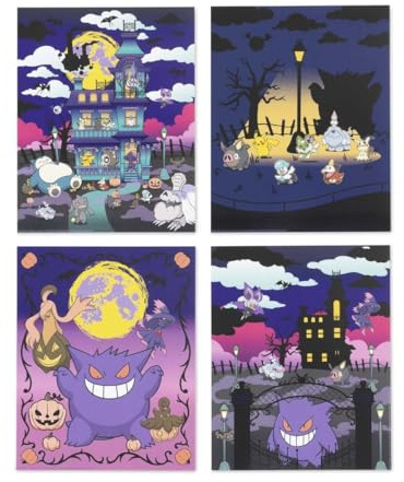 Pokémon Center: Pokémon Halloween-Poster (4er-Pack)