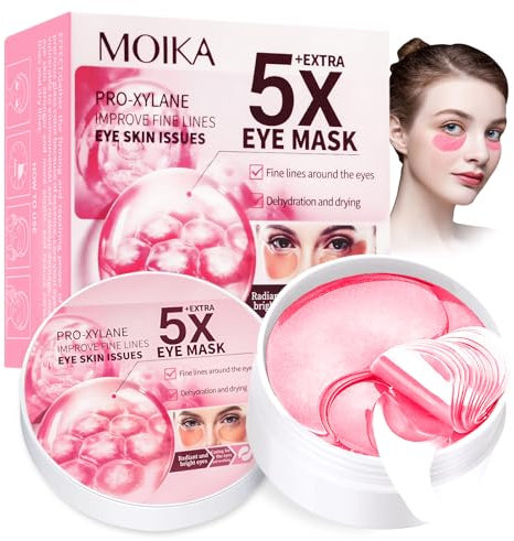 Augenpads, 60Pcs Augenpads Hyaluron Feuchtigkeit Gegen Augenringe, Spendende Kollagen Reparatur Eye Pads, Augenmasken Gegen Tränensäcke und Fältchen