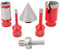 FOCSTOL Diamond Drill Bit Set - Tile Hole Cutter Set 6pcs (6/8/35mm+50mm Beveling Chamfer Bit+25mm Drilling Milling Bit+Hex), Diamond Hole Saw Set for Porcelain Ceramic Tile Marble Granite