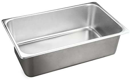 Garneck Mantequera De Acero Inoxidable 32,5 x 17,6 x 10 Cm Cuadrada Para Carne y Verduras Plateada